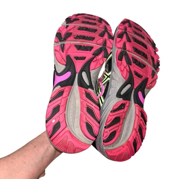 ASICS Women’s Size 10 Gel Venture 5 Running Shoes T5N9Q Gray Pink Lime Green - Picture 7 of 8
